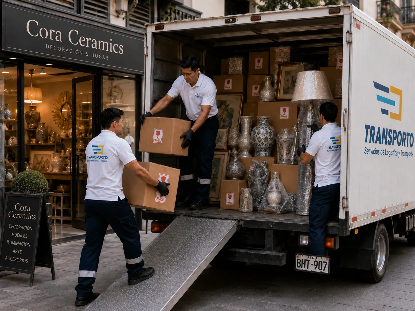 Mobiliario y carga delicada